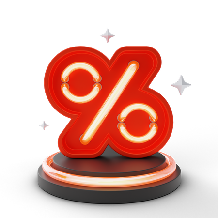 Discount Podium  3D Icon