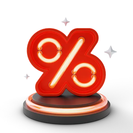 Discount Podium  3D Icon