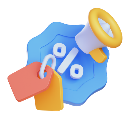 Discount Promotion  3D Icon