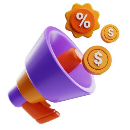 Discount Promotion  3D Icon