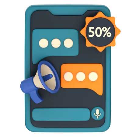 Discount Promotion  3D Icon