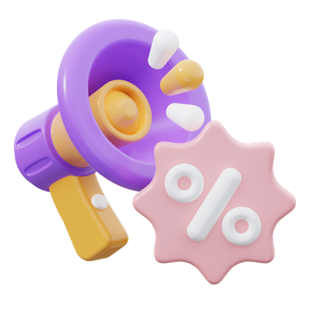 Discount Promotion  3D Icon