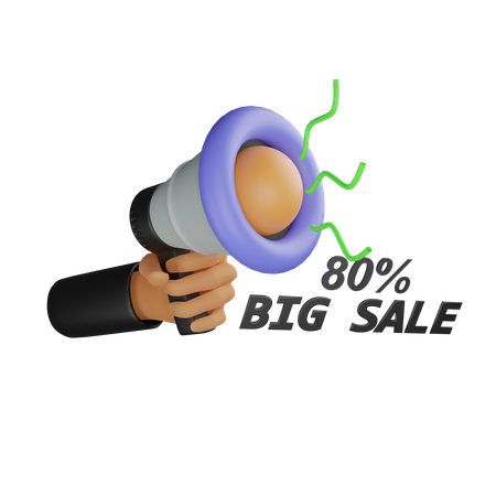 Discount Promotion Hand  3D Icon