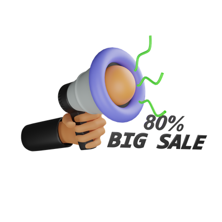 Discount Promotion Hand  3D Icon
