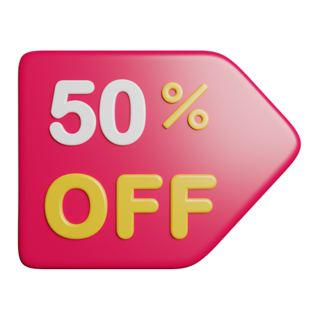 Discount Promotion Label  3D Icon