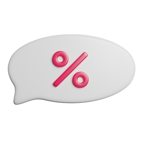 Discount Promotion Label  3D Icon