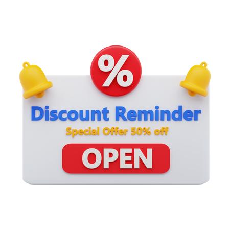 Discount Remainder 3D Icon