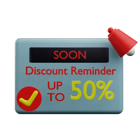 Discount Reminder  3D Sticker