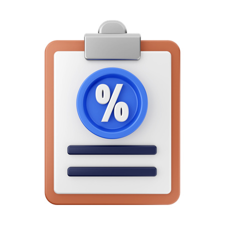 Discount Report  3D Icon