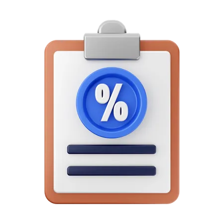 Discount Report  3D Icon