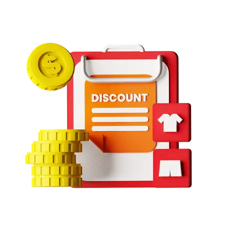 Discount Report  3D Icon