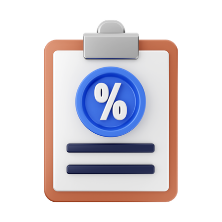 Discount Report  3D Icon