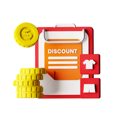 Discount Report  3D Icon
