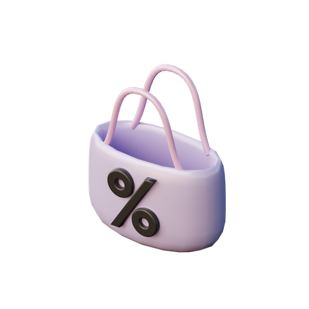 Sac en Soldes  3D Illustration