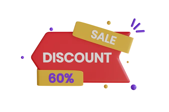 Discount Sale  3D Icon