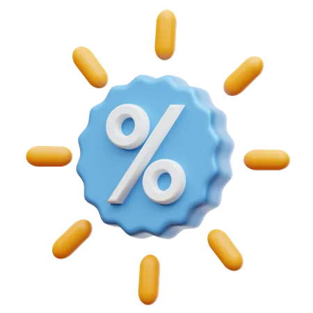 Discount Sale Badge  3D Illustration