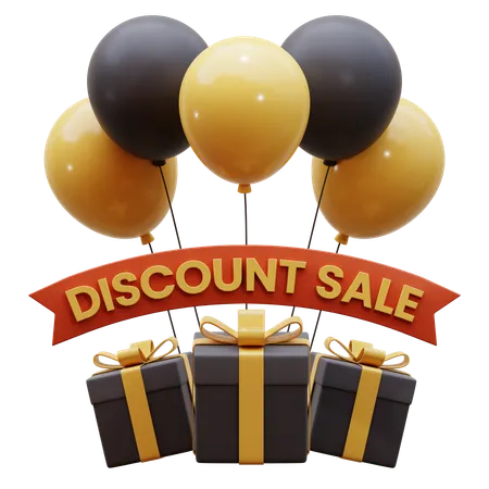 Discount Sale Balloon  3D Icon