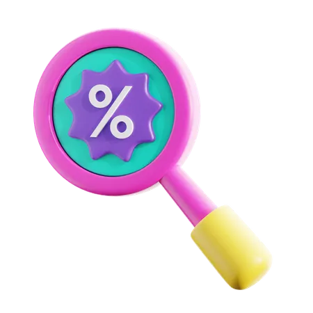 Discount Search 3 D Icon Which Can Be Used For Various Purposes Such As Websites Mobile Apps Presentation And Others 3D Icon