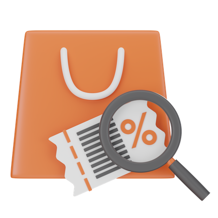 Discount Search  3D Icon