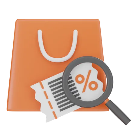 Discount Search  3D Icon