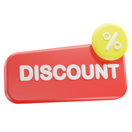 Discount Shape  3D Icon