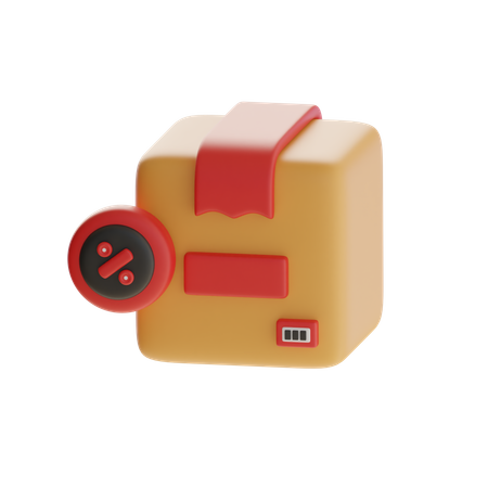 Discount Shipping Box  3D Icon