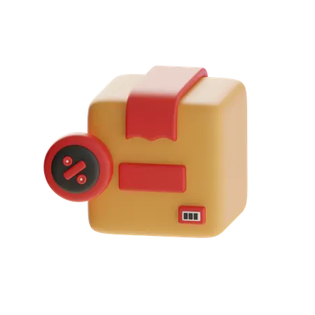 Discount Shipping Box  3D Icon