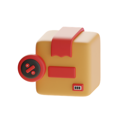 Discount Shipping Box  3D Icon
