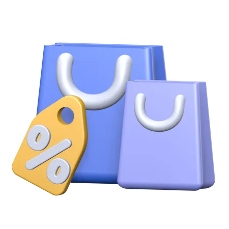 Discount Shopping  3D Illustration