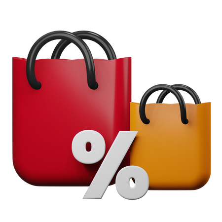 Discount Shopping  3D Illustration