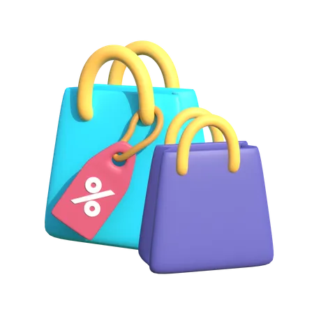 Discount Shopping  3D Illustration