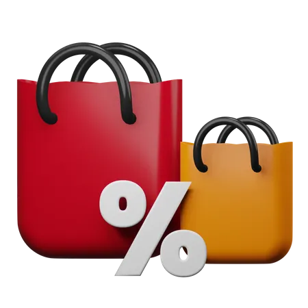 Discount Shopping  3D Illustration