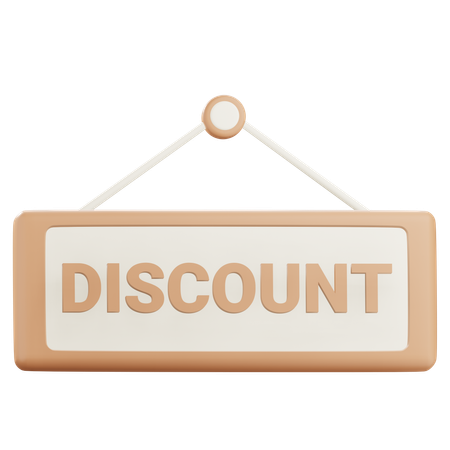 Discount Sign  3D Icon
