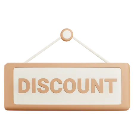 3 D Discount Sign With Alpha Background 3D Icon