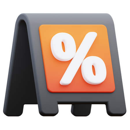 Discount Sign  3D Icon