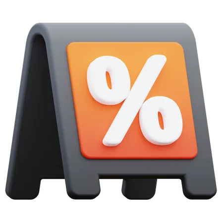 Discount Sign  3D Icon