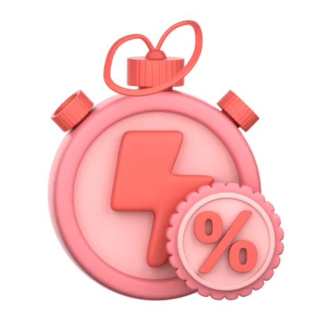 Discount Speed  3D Icon