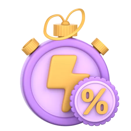 Discount Speed  3D Icon