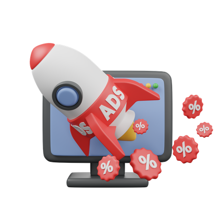 Discount Startup  3D Icon