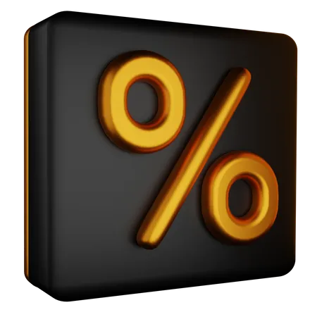 Triangle And Percent Symbol 3 D Rendered And Graphic 3D Icon