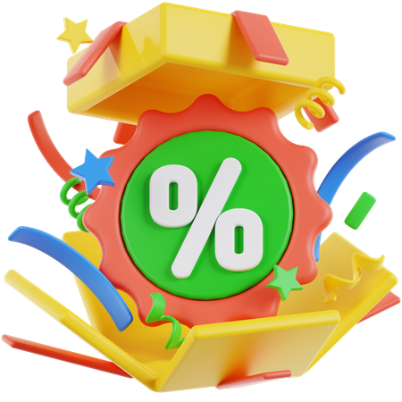 Discount Surprise  3D Icon