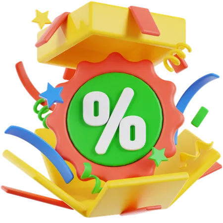 Discount Surprise  3D Icon