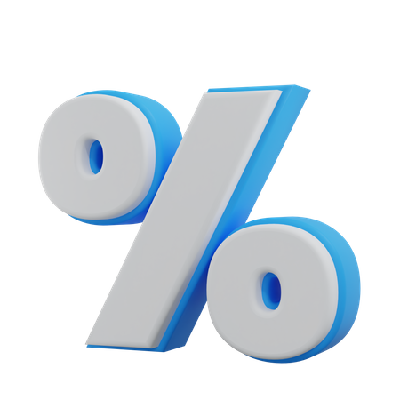 Discount Symbol  3D Illustration