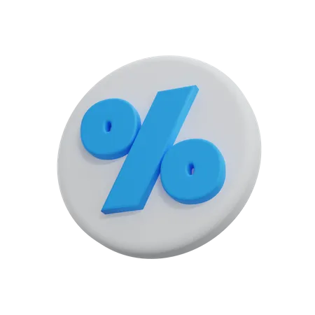 Discount Symbol  3D Illustration