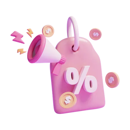 Discount Tag  3D Icon