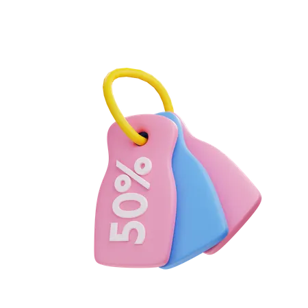 Discount tag  3D Illustration