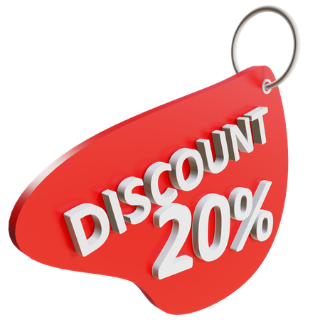 Discount tag  3D Illustration