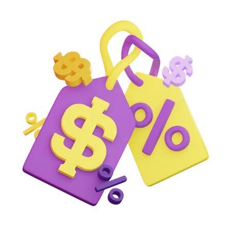 Discount Tag  3D Illustration