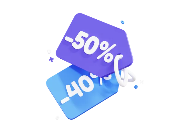 Discount Tag  3D Illustration