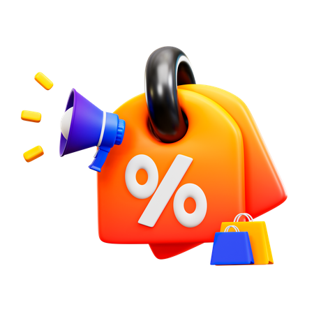 Discount Tag  3D Illustration